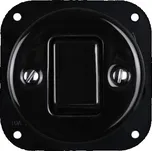 Elhard KV1077B Keramik vypínač č.7 široký - kulatý, klapka, černý