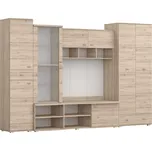 Obývací stěna Grenada v dubu san remo světlé, 305 x 202 x 59 cm