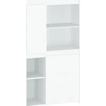 Knihovna Regál 2D, bílý lesk, LINDY