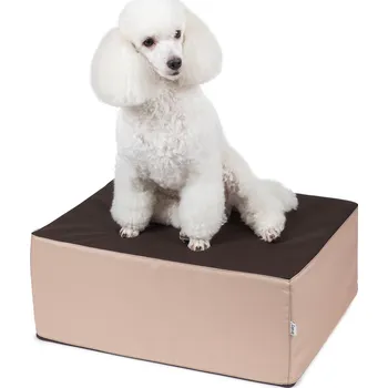 Schody a rampa pro psa Iridog Schůdek pro psa STEPPIE no.5 tmavě hnědý s béžovou v20 x š40 x d50 cm