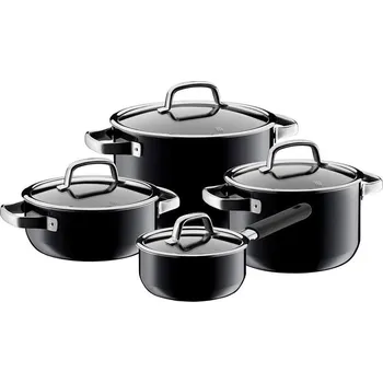Hrnec Sada hrnců WMF FUSIONTEC Mineral 4 ks,varianty Černá