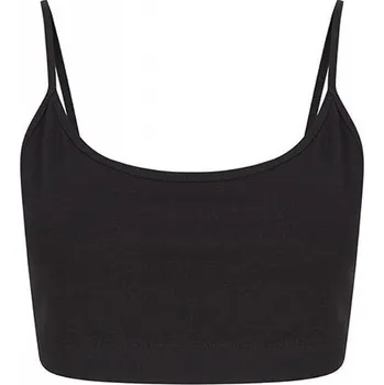 SF Women Dámské udržitelné fashion crop top tílko s dvojitou přední vrstvou Barva: Černá, Velikost: XS SF230