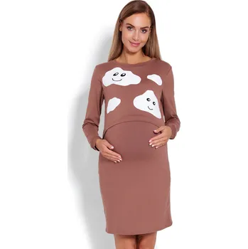 Dámská noční košile PeeKaBoo Dámská těhotenská košile Alethrisei cappuccino XXL