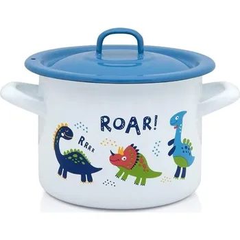 Hrnec Metalac Smaltovaný hrnec s poklicí Dino, 14 cm, 1,5 l