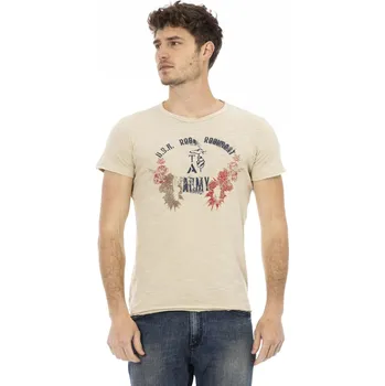 Pánské oblečení Pánské triko 2AT17D Trussardi Action Barva: Hnědá, Velikost: L