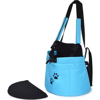 Psí batoh Iridog Batoh na psa 2v1 SKIPPIE no.1 azurový s tlapkami v22 x d26 x š17 cm