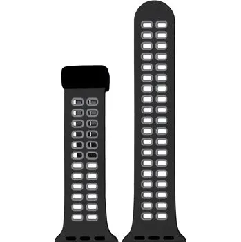 CELLFISH eXtreme silikonový řemínek Apple Watch 38 / 40 / 41mm černý / šedýDruhy řemínek zdarma