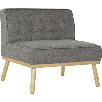 Křeslo Křeslo DKD Home Decor Dřevo Kaštanová Len Tmavě šedá (80 x 66 x 72 cm)