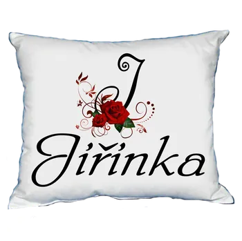 Dekorativní polštářek Polštář s dámským jménem JIŘINKA Vínový (polštářek dámské jméno )