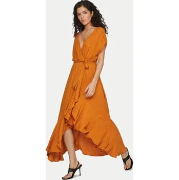 Dámské šaty Vila Každodenní šaty Henrisse 14096205 Oranžová Regular Fit 36