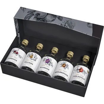 Pálenka Dárkové balení luxusních ovocných pálenek: 5×0,05 l