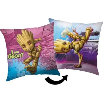 Dekorativní polštářek JERRY FABRICS Mikroplyšový polštářek Groot I am Groot Polyester, 40/40 cm