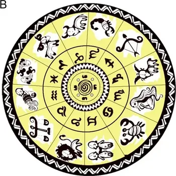 Plážová osuška | mandala - tvar kruh, průměr 148 cm - B