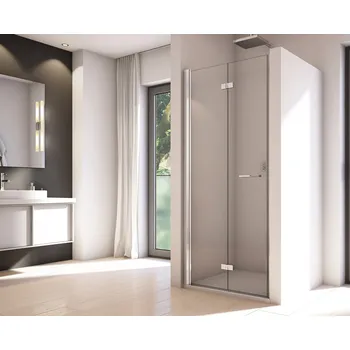 Sprchové dveře SOLF1 - ATYP dvoudílné skládací dveře levé 70-120 cm, profil aluchrom SOLF1GSM150