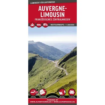 MoTourMaps Auvergne-Limousin Auto- und Motorradkarte 1:300.000 - MoTourMedia