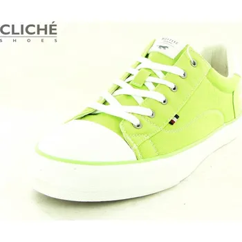 Dámská obuv Světle zelené tenisky Mustang, nadměrné dámské, lime 44