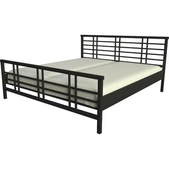 Postel Kovová postel BARS Povrchová úprava: bílá, Rozměr: 160 x 200 cm