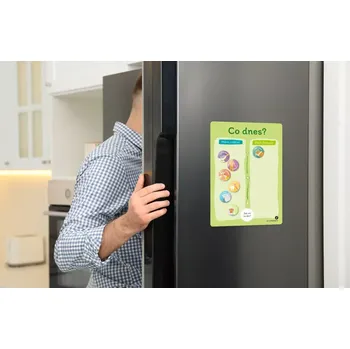 Magnetická kreslící tabulka Magnetický denní plánovač pro děti 21×29 cm - Co dnes? (zelený)