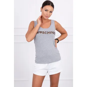Dámské tílko MOSCHINO 9000-2 - světle šedé, VELIKOST UNI ( XS, S, M )