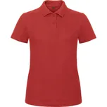 B&C Dámská polokošile Piqué polo ID.001 Velikost: 3XL, Barva: červená
