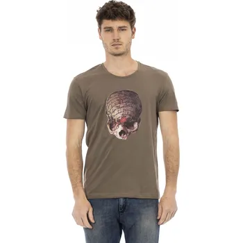 Pánské oblečení Pánské triko 2AT36 Trussardi Action Barva: Hnědá, Velikost: L