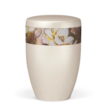 Smuteční dekorace Ekologická urna Zen II - Magnolia/Bílá