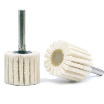 Brusný kotouč Lamelový plstěný leštící stopkový vějíř, 50 x 30 x 6 mm