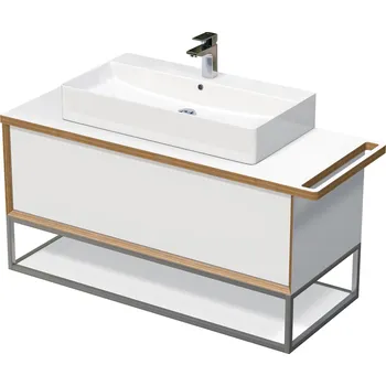 Koupelnový nábytek OXO multi - skříňka 120 cm s umyvadlem na desku, 1 zásuvka, držák na ručník vpravo, závěsná OXO MULTI OALU 120 1Z KDP