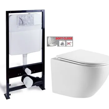 PRIM předstěnový instalační systém bez tlačítka+ WC INVENA LIMNOS WITH SOFT, včetně soft/close sedátka PRIM_20/0026 X LI1