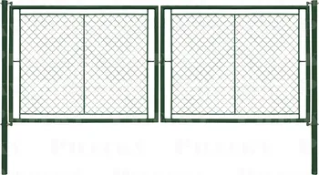 brána PILECKÝ Ideal II zahradní dvoukřídlá brána 360,5 x 175 cm