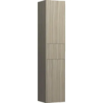 Koupelnový nábytek Base - vysoká skříňka 35x165 levá se zásuvkou, světlý jilm H4027211102621