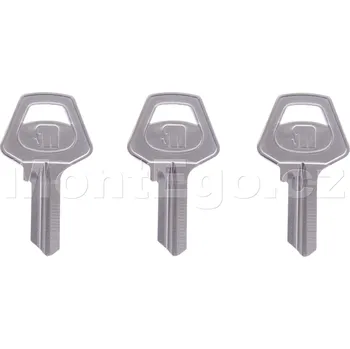 Pohon brány Nice CHS náhradní profil pro výrobu klíče k odblokování pohonů Nice a klíčové spínače, set 3ks