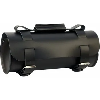 Brašna motocyklová kožená - rolka na nářadí - retro černá