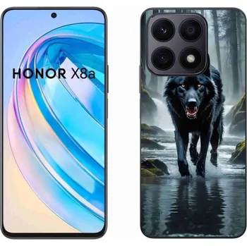 Pouzdro na mobilní telefon Gelový kryt mmCase na Honor X8a - černý vlk
