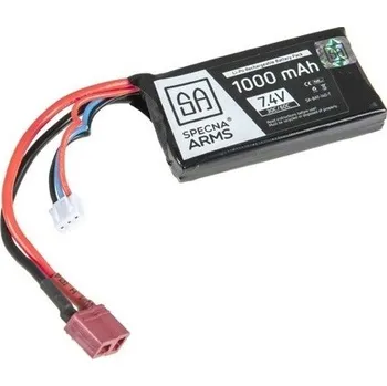 Baterie pro airsoftovou zbraň Li-Pol akumulátor Specna Arms 7,4V 1000mAh 30/60C - PEQ, Dean-T