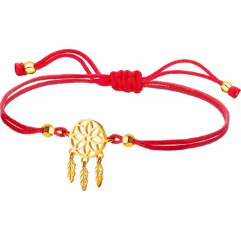 Náramek Náramek s prvky ze žlutého zlata - lapač snů - AP534-7571