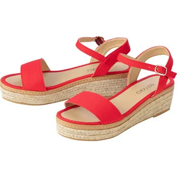 Dámské sandále esmara® Dámské sandály na klínku (červená, 37)