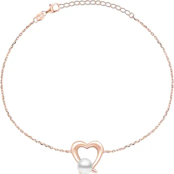 Náramek Brilio Silver Elegantní bronzový náramek s pravou perlou BRC28R + 2 měsíce na vrácení zboží