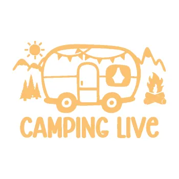 Samolepící dekorace Camping live 001 pravá cestování v karavanu (08 - béžová) SAMOLEPKA NA AUTO, NÁLEPKA, FÓLIE, POLEP, TUNING, VLASTNÍ TEXT, TISK, AUTOSAMOLEPKY.cz, POLEPY, OBRÁZEK, LOGO, 3D STICKERS