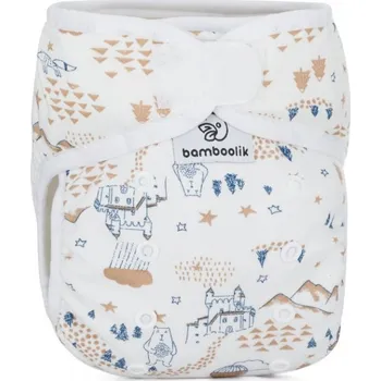 látková plena Bamboolik Bavlněná kalhotková plenka s vkládací plenou - Vesnička