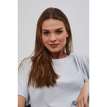 Dámská mikina Mikina s krátkým rukávem Moodo šedá | světle modrá 2239722