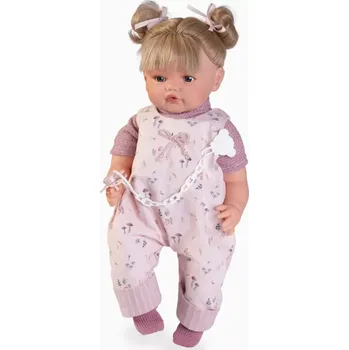 Panenka Realistické miminko - holčička- Beni v letním růžovém overalu od Antonio Juan (Beni lagrimitas con pelele)
