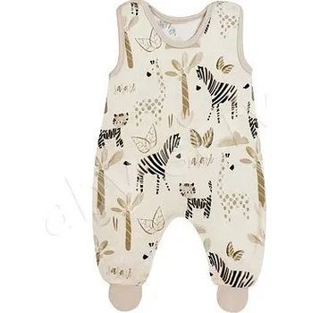 Kojenecký overall dupačky pro miminko Baby service béžové velikost 56