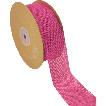 Stuha Stuha, JUTOVÁ - RŮŽOVÁ, 4 cm, cena za 20m/bal.