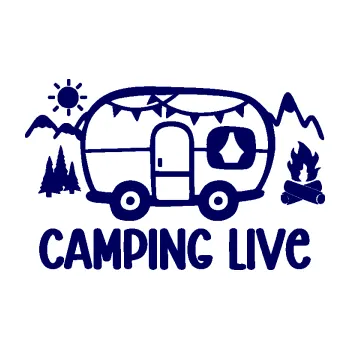 Samolepící dekorace SAMOLEPKA Camping live 001 pravá cestování v karavanu (23 - tmavě modrá) NA AUTO, NÁLEPKA, FÓLIE, POLEP, TUNING, VLASTNÍ TEXT, TISK, AUTOSAMOLEPKY.cz, POLEPY, OBRÁZEK, LOGO, SAMOLEPKY