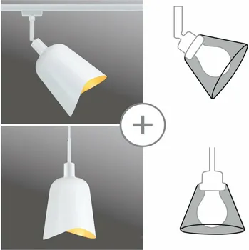 Bodové svítidlo PAULMANN URail stínidlo Alvaro DecoSystems 144mm bílá/zlatá mat