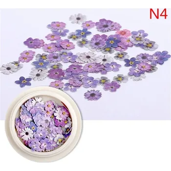 Umělé nehty Květinové ozdoby pro DIY šperky či nail art | Květinové aplikace na nehty - N4