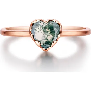 Prsten Olivie Stříbrný prsten MECHOVÝ ACHÁT ROSE 8513 Velikost prstenů: 12 (EU: 68-70) Ag 925; ≤2,2 g.