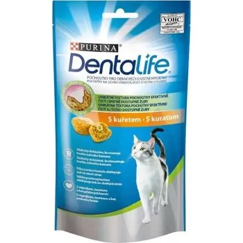 Pamlsek pro kočku DENTALIFE Cat kuře 40g