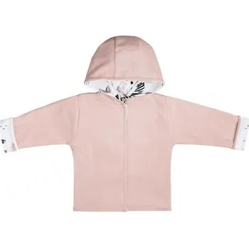 Kojenecké oblečení oboustranný kabátek s kapucí Baby service safari pudrový velikost 80